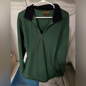 Green fleece quarter zip